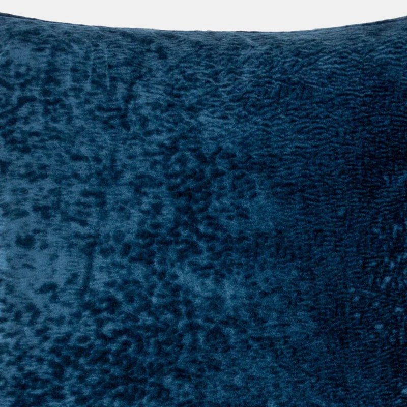Paoletti Velvet Ripple Throw Pillow Cover In Navy In Blue