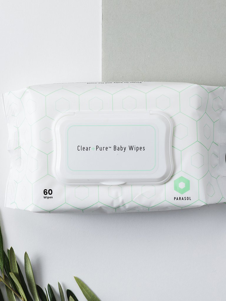 Clear+Pure Unscented Plant-Based Baby Wipes for Sensitive Skin, Parasol 600ct