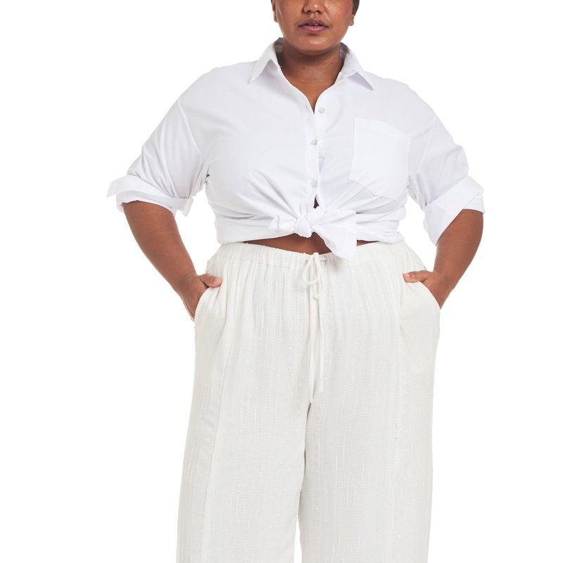 Pari Passu Andy Slub Gauze Pajama Pant In White