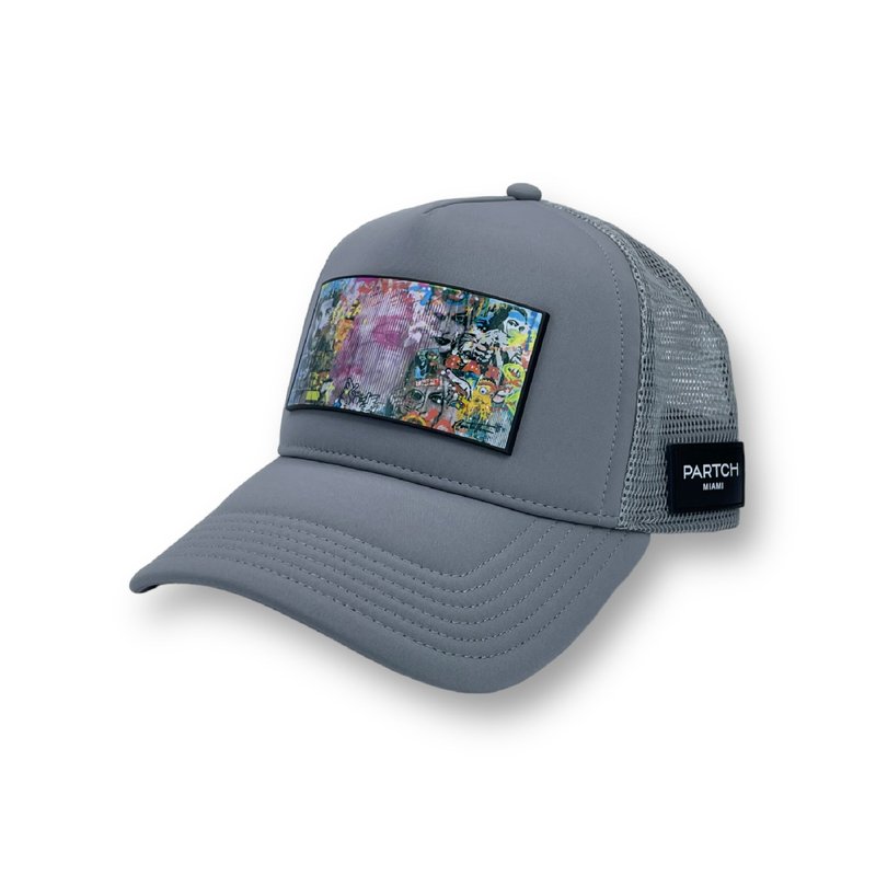 Partch Dreams Art Trucker Hat Grey With Removable Clip