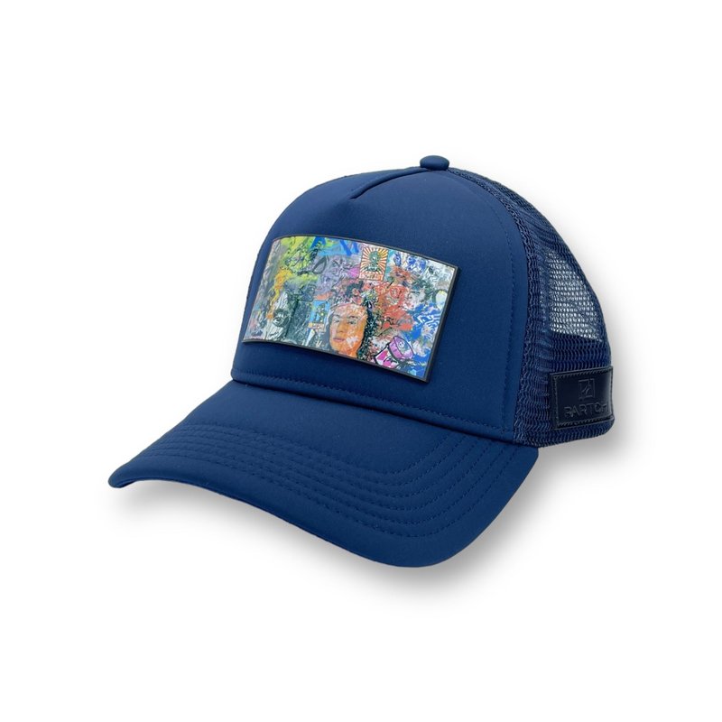 Partch Icon Art Removable Trucker Hat In Blue