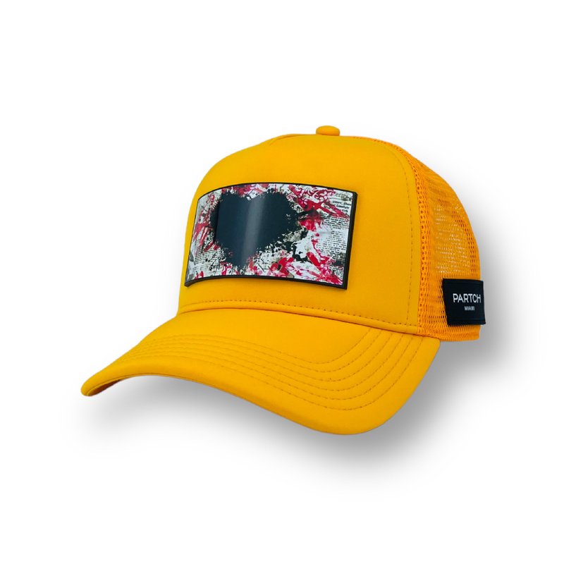Partch Inspyr Art Removable Trucker Hat In Yellow