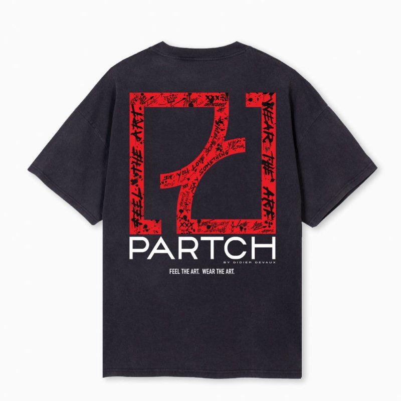 Partch Oversized T-shirt Art Printed Vintage Black