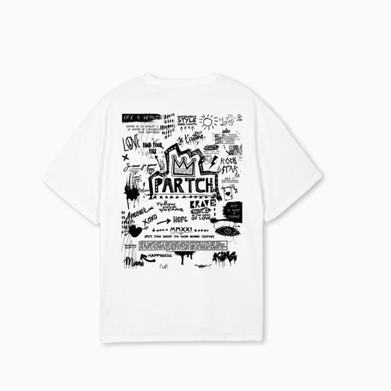 Partch Pop Love  T-shirt In White
