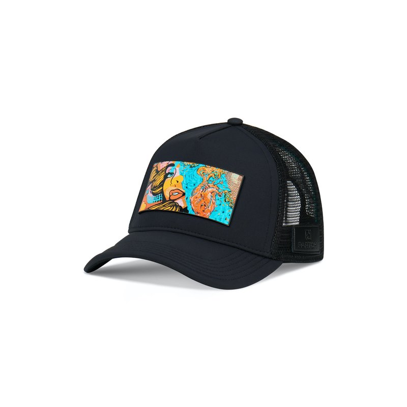 Partch Trucker Hat Black Removable Exsyt Art