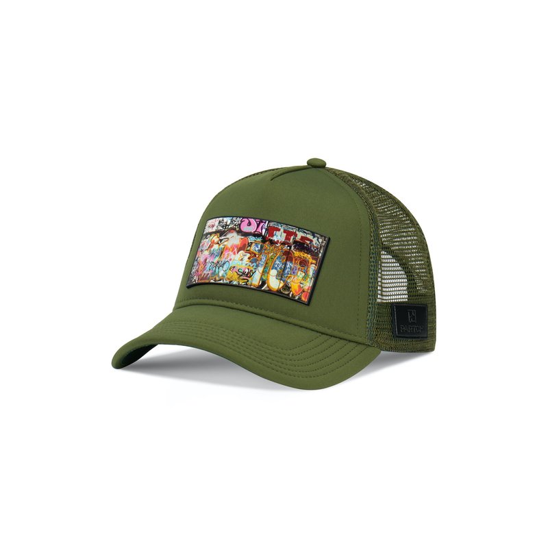 Partch Trucker Hat Kaki Removable Dulxy Art In Green