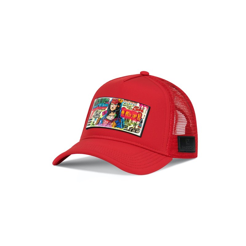 Shop Partch Trucker Hat Red Removable Mona Art