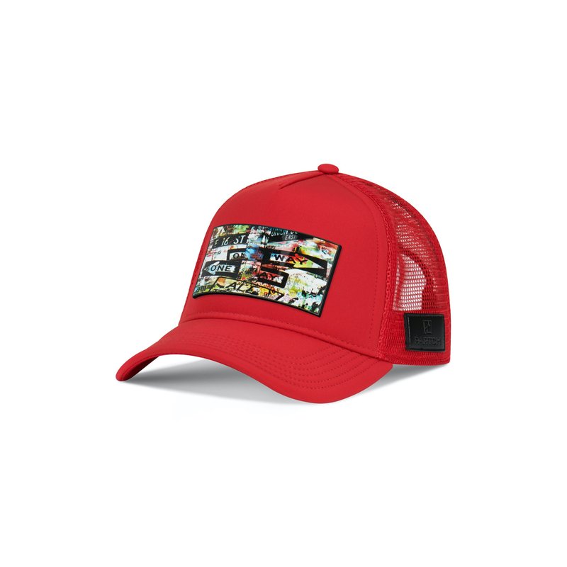 Partch Trucker Hat Red Removable Unixvi Art