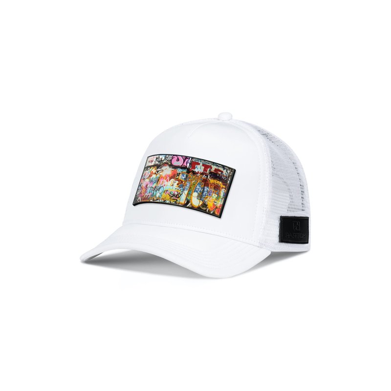 Partch Trucker Hat White Removable Dulxy Art