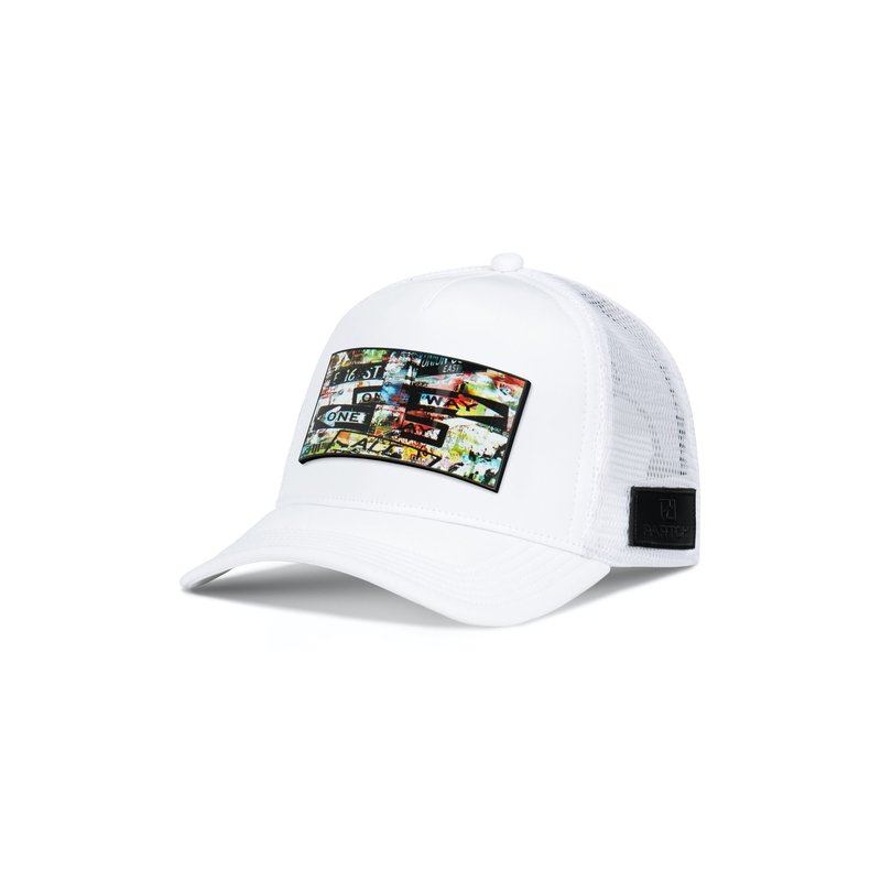 Partch Trucker Hat White Removable Unixvi Art