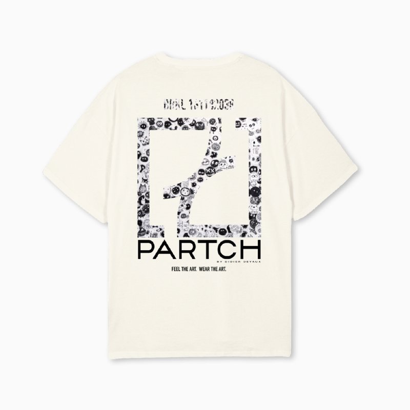 Partch Viral Oversized T-shirt Short Sleeves In Cream In White