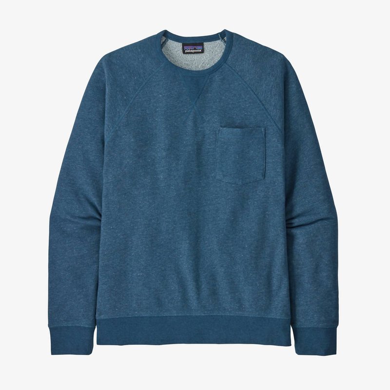 Shop Patagonia Mahnya Fleece Crewneck Sweatshirt In Blue