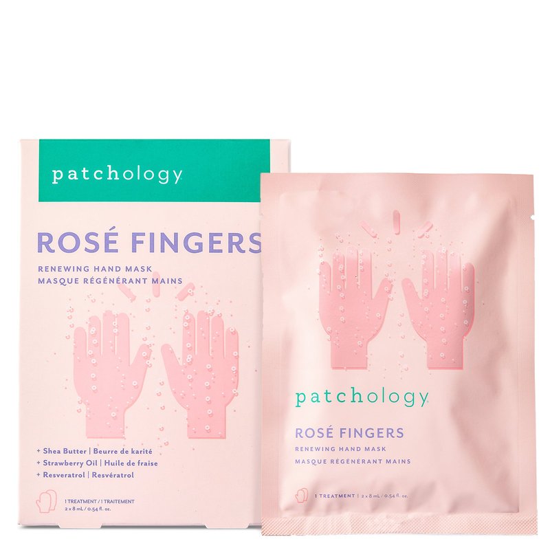 Patchology Rosé Fingers- Renewing Hand Mask In White