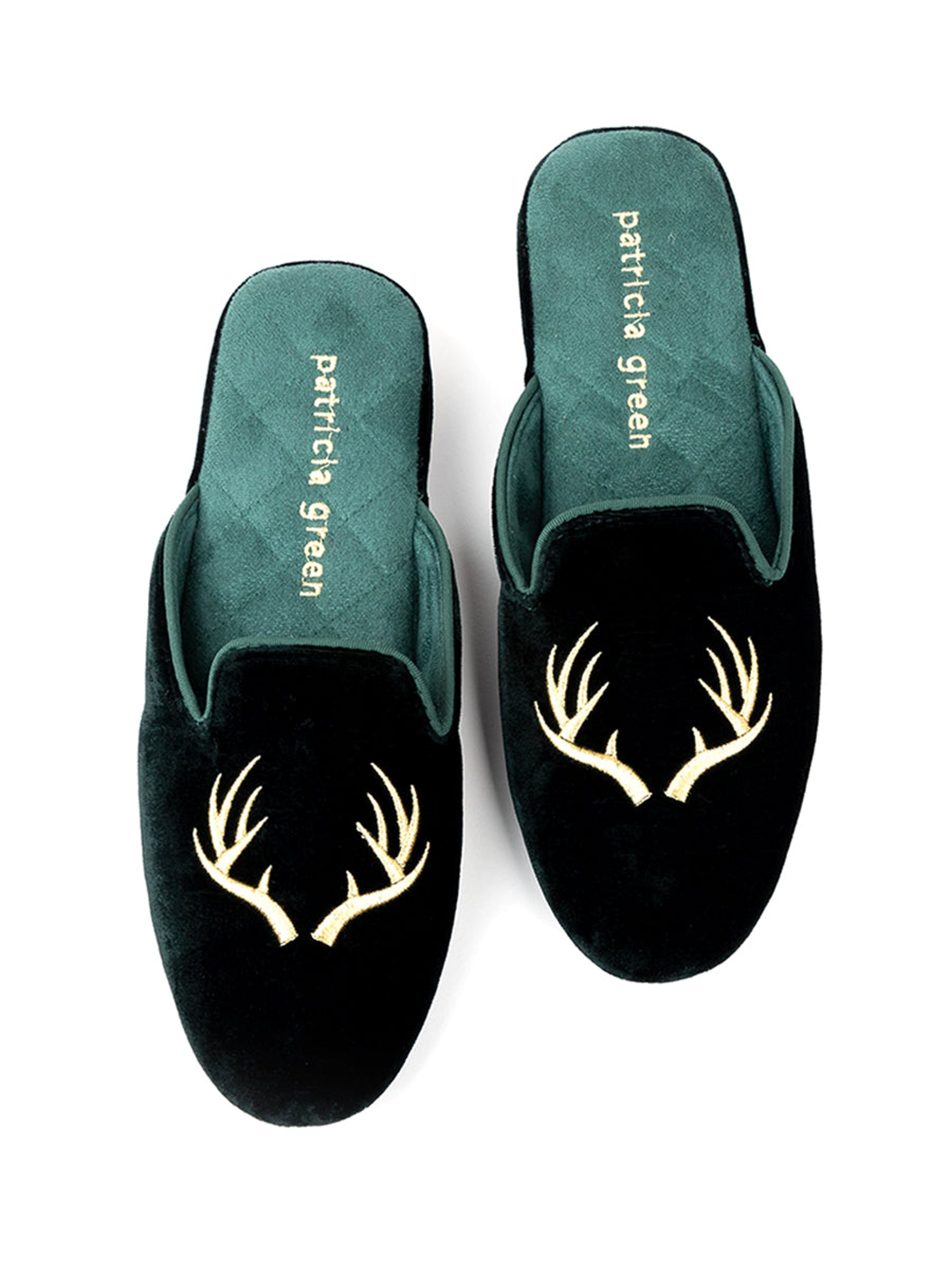PATRICIA GREEN PATRICIA GREEN ANTLER EMBROIDERED SLIPPER