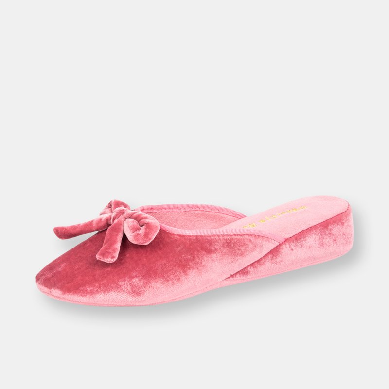 Patricia Green Bardot Velvet Slip-on Slipper In Rose Pink