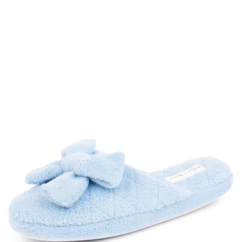 Patricia Green Bonnie Microterry Slipper In Light Blue