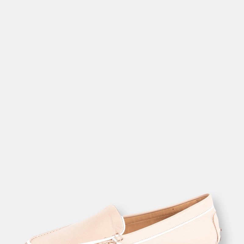 Patricia Green Jill Piped Driving Moccasin In Blush