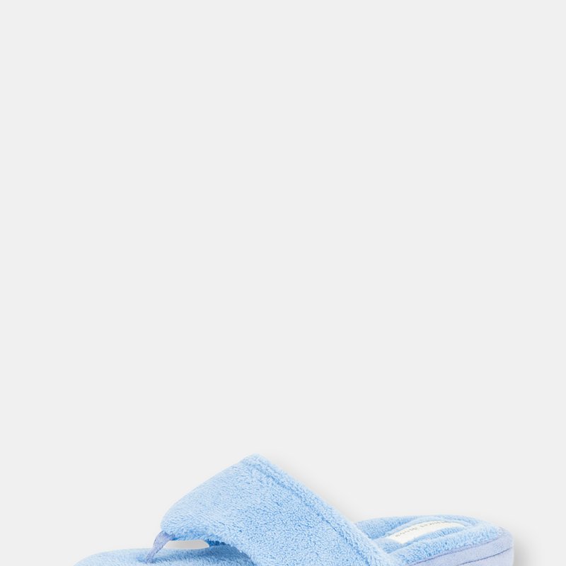 Patricia Green Splash Microterry Thong Slipper In French Blue