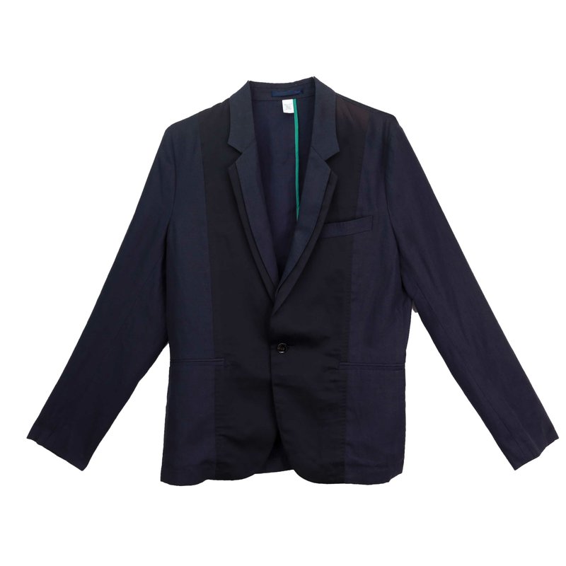 Shop Paul Smith Men's Navy Gents Linen Casual Jacket Sport Coats & Blazer In Blue