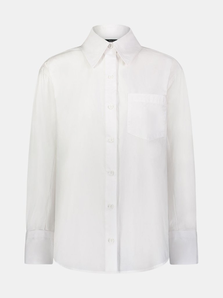 Delancey Genderless Poplin Shirt - White