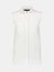 Jane Sleeveless Utility Shirt - White