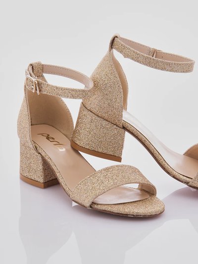 Perla Glitter Gold Sandal-Strap Heels product