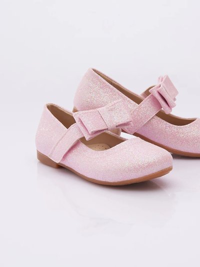 Perla Sparkly Pink Bubblegum Bow Flats product
