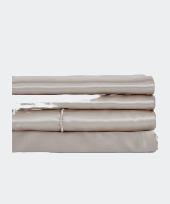 Perle Silk Charmeuse Silk Duvet Cover By  In Gray