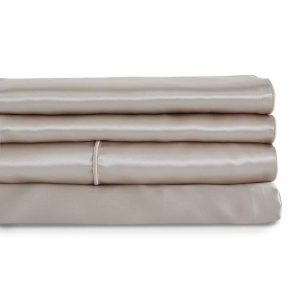 Perle Silk Charmeuse Silk Fitted Sheet In Neutral