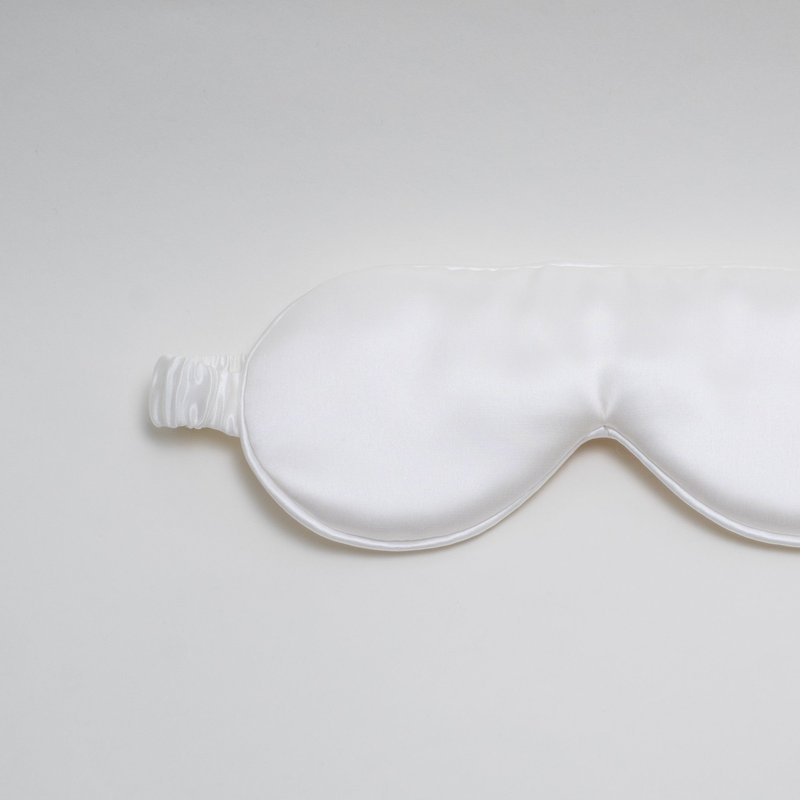 Perle Silk Charmeuse Silk Sleep Mask By Mari Ann Silk In White
