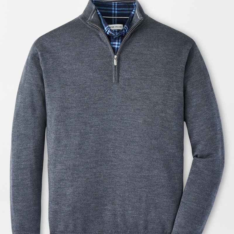 Shop Peter Millar Autumn Crest Quarter Zip Sweater In Grey