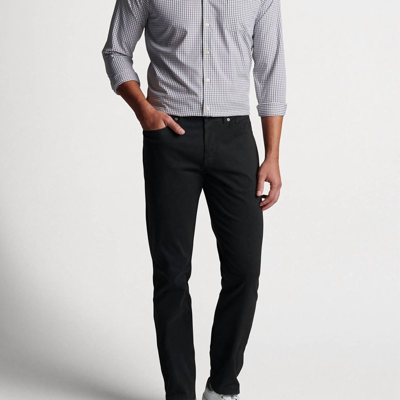 Shop Peter Millar Men's Ultimate Sateen Five-pocket Pant In Black