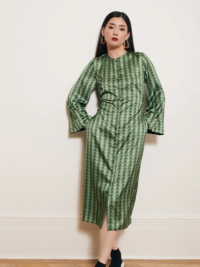 PHOEBE GRACE Maudie Dress In Green Swirls product