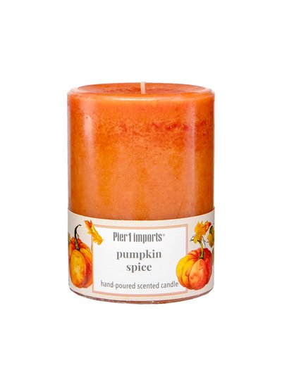 Pier 1 Imports Pumpkin Spice Mottled Pillar Candle product