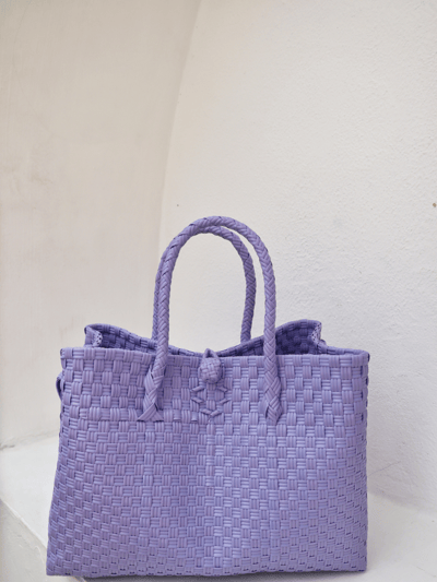 Pink Haley Lola Recycled Plastic Woven Tote Large - Lavender product
