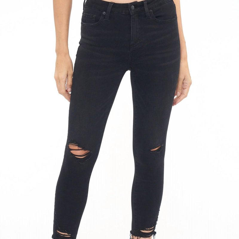 Shop Pistola Audrey Mid Rise Skinny Crop Jeans In Black