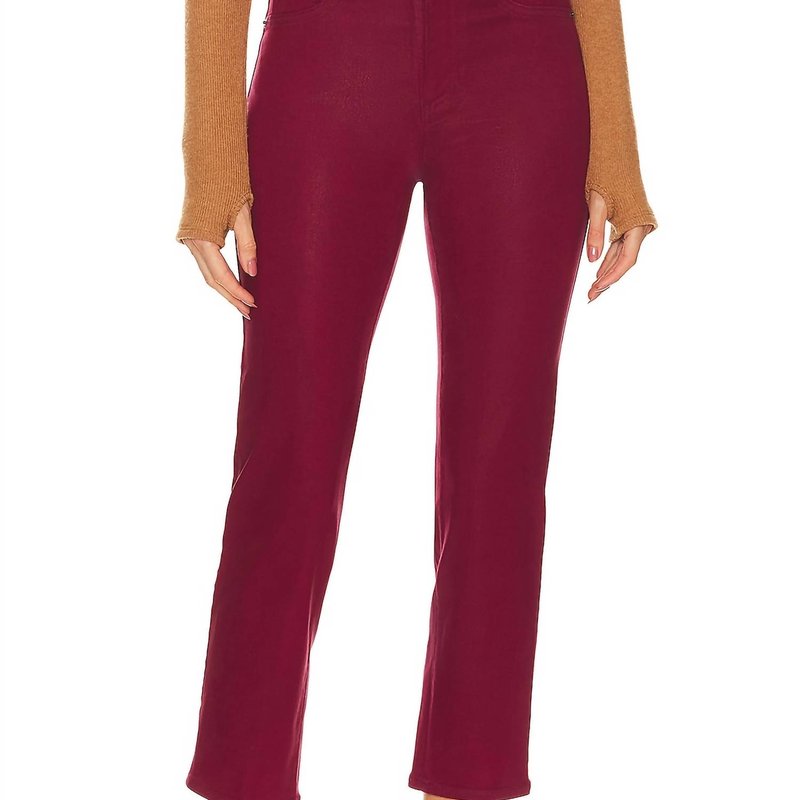 Shop Pistola Monroe High Rise Cigarette Crop Jeans In Red