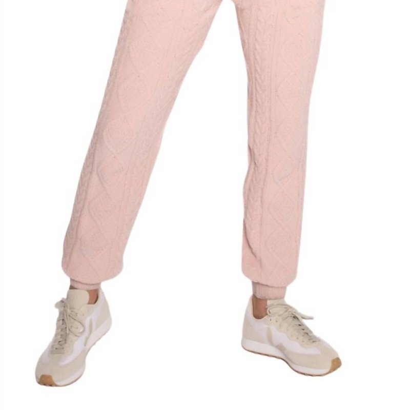 Shop Pj Salvage Cable Lounge Jogger Pants In Pink