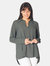Long-Sleeve Gathered-Back Blouse In Cypress - Gray