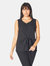 Sleeveless Knot Front Woven Top in Black - Black