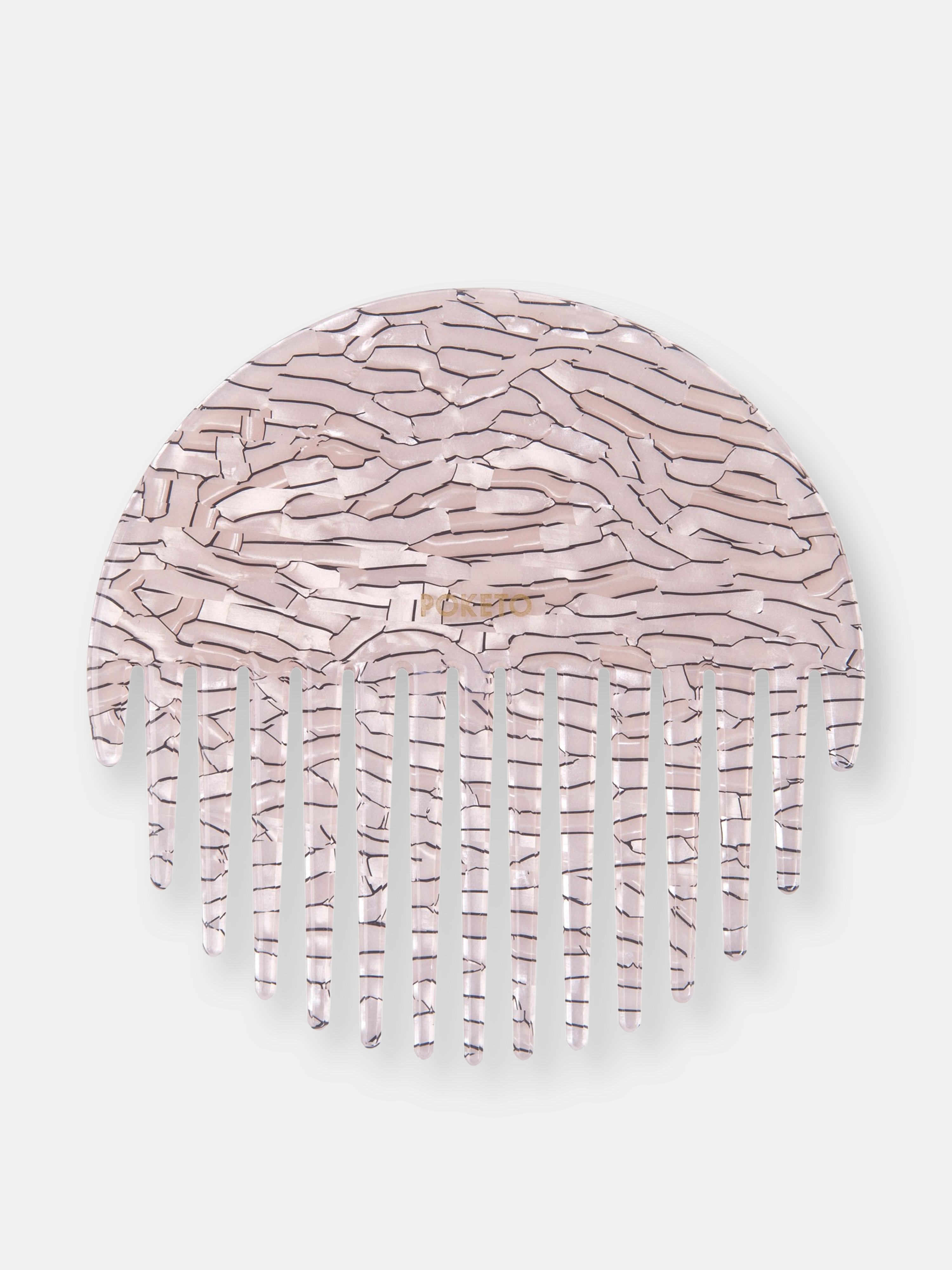 Poketo Circle Comb In Shell In Pink