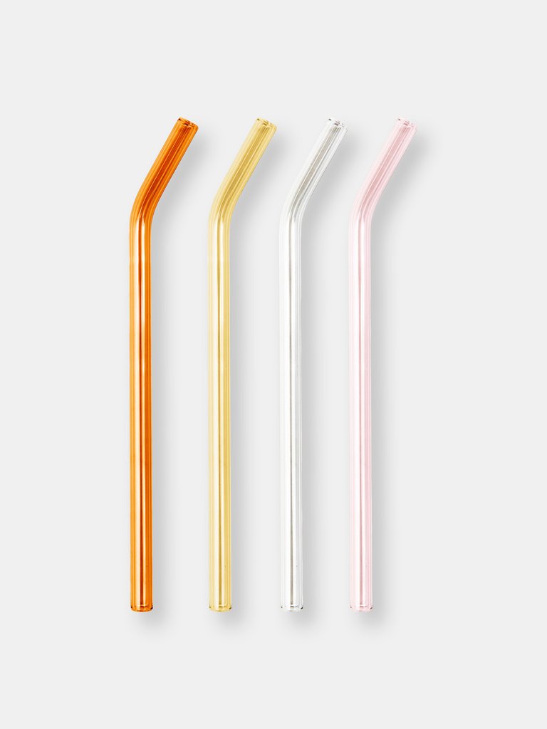 Glass Straws in Warm Set - Multi