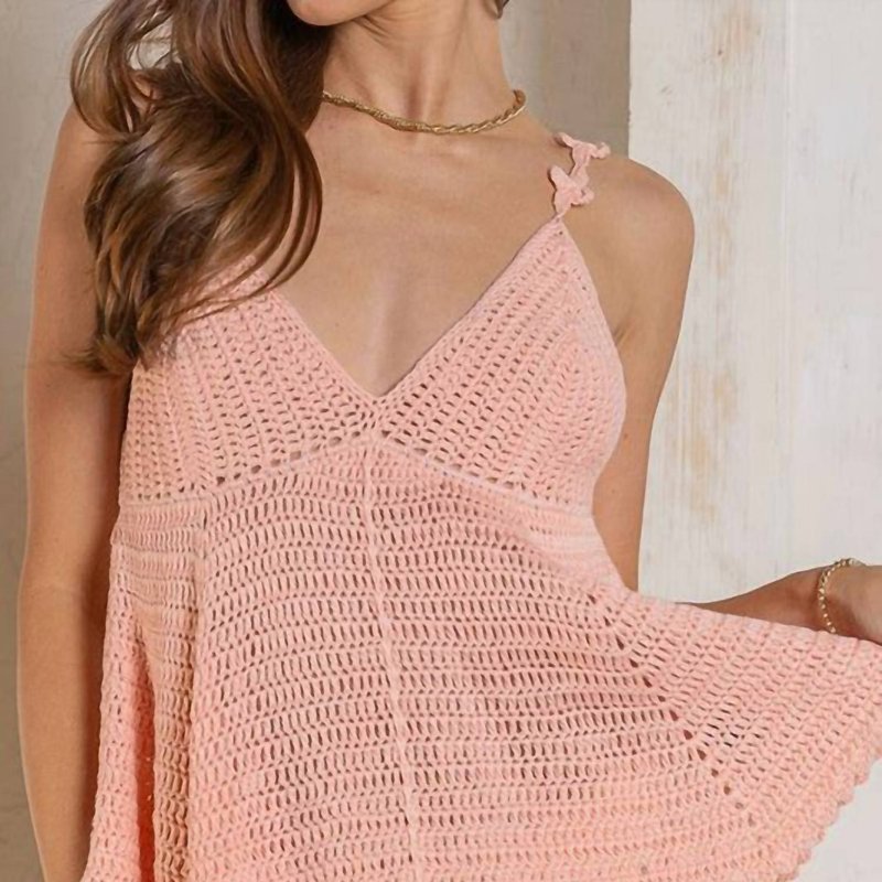 Shop Pol Claudia Babydoll Sweater Tank In Pink