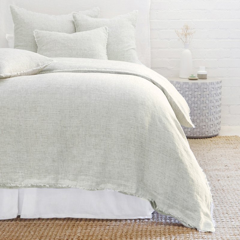 Shop Pom Pom At Home Logan Pillow In Green