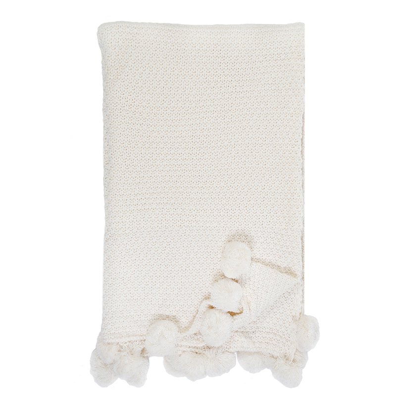 Pom Pom At Home Riley Oversized Throw In White