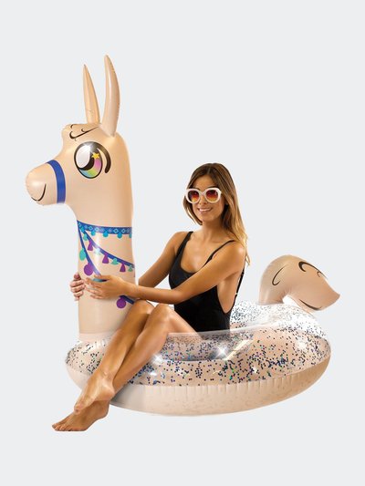 PoolCandy Glitter Llama - 48" Jumbo Beach & Pool Tube product