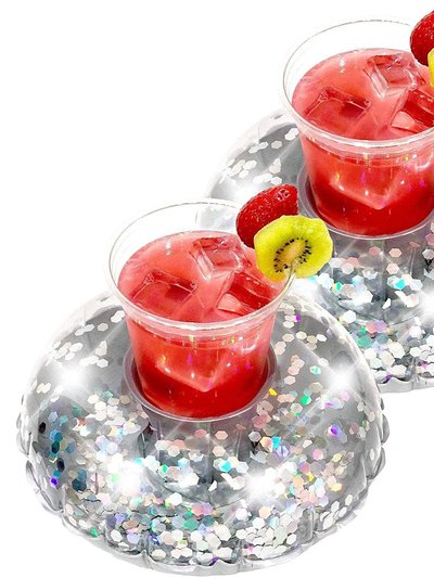 PoolCandy Silver Glitter Drink Float 2 Pack product