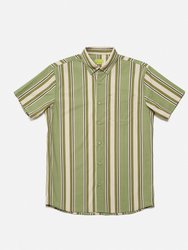 Summer Stripe Printed Casual Button Down Short Sleeve Shirt
