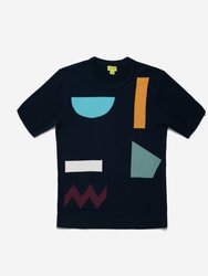 The Knit Tee With The Colorful Geometric Shapes