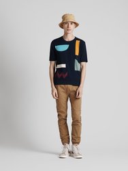 The Knit Tee With The Colorful Geometric Shapes